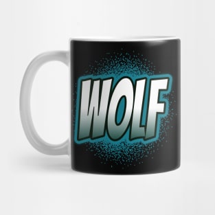 Wolf splatter design Mug